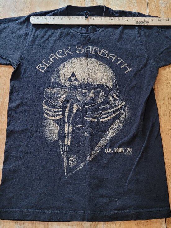 Small Vintage Black Sabbath Tultex Cotton Graphic Concert T Shirt - Picture 4 of 10